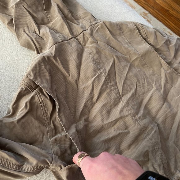 Abercrombie Women's Olive Brown Anorak Tie Waist Jacket Sz XXS - Picture 8 of 8